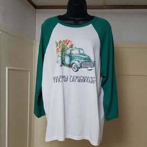 Merry Christmas Raglan Tee